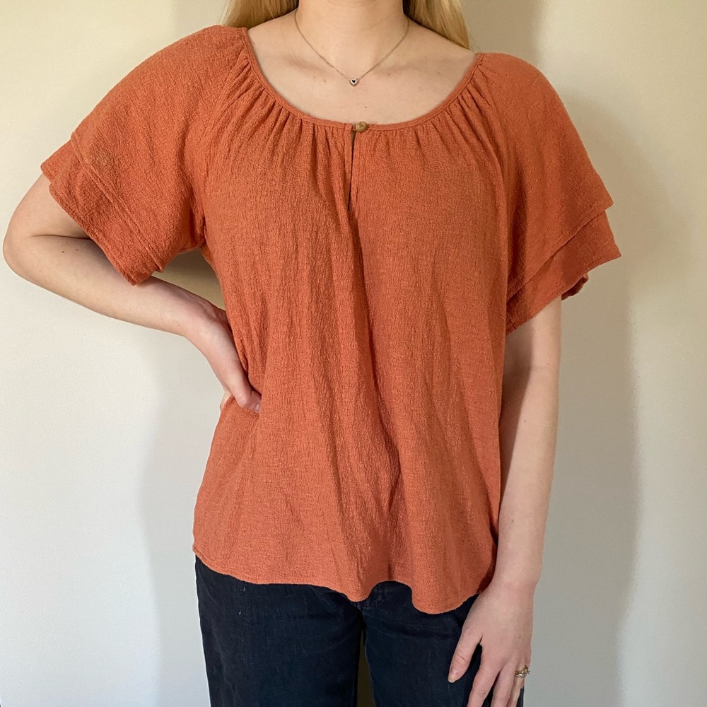 Madewell size medium coral blouse